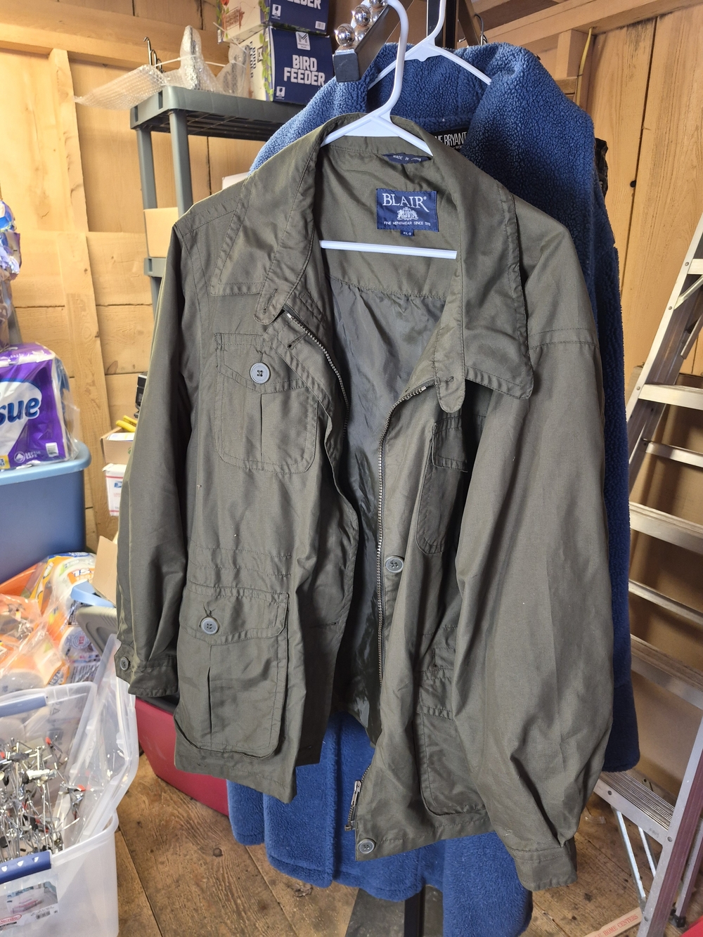 Blair Olive Military Field Jacket with Flap Pockets Bin 58